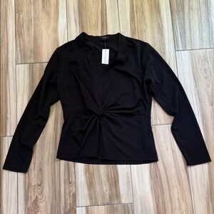 Ann Taylor Black Long Sleeve Blouse